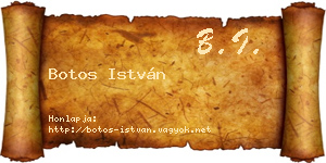 Botos István névjegykártya